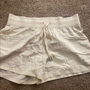 Women's Cream Drawstring Shorts